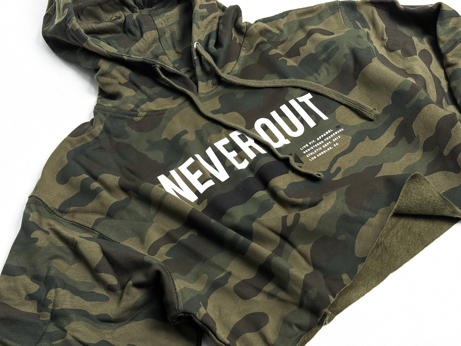 Tactical NQ Crop Hoodie - Green Camo
