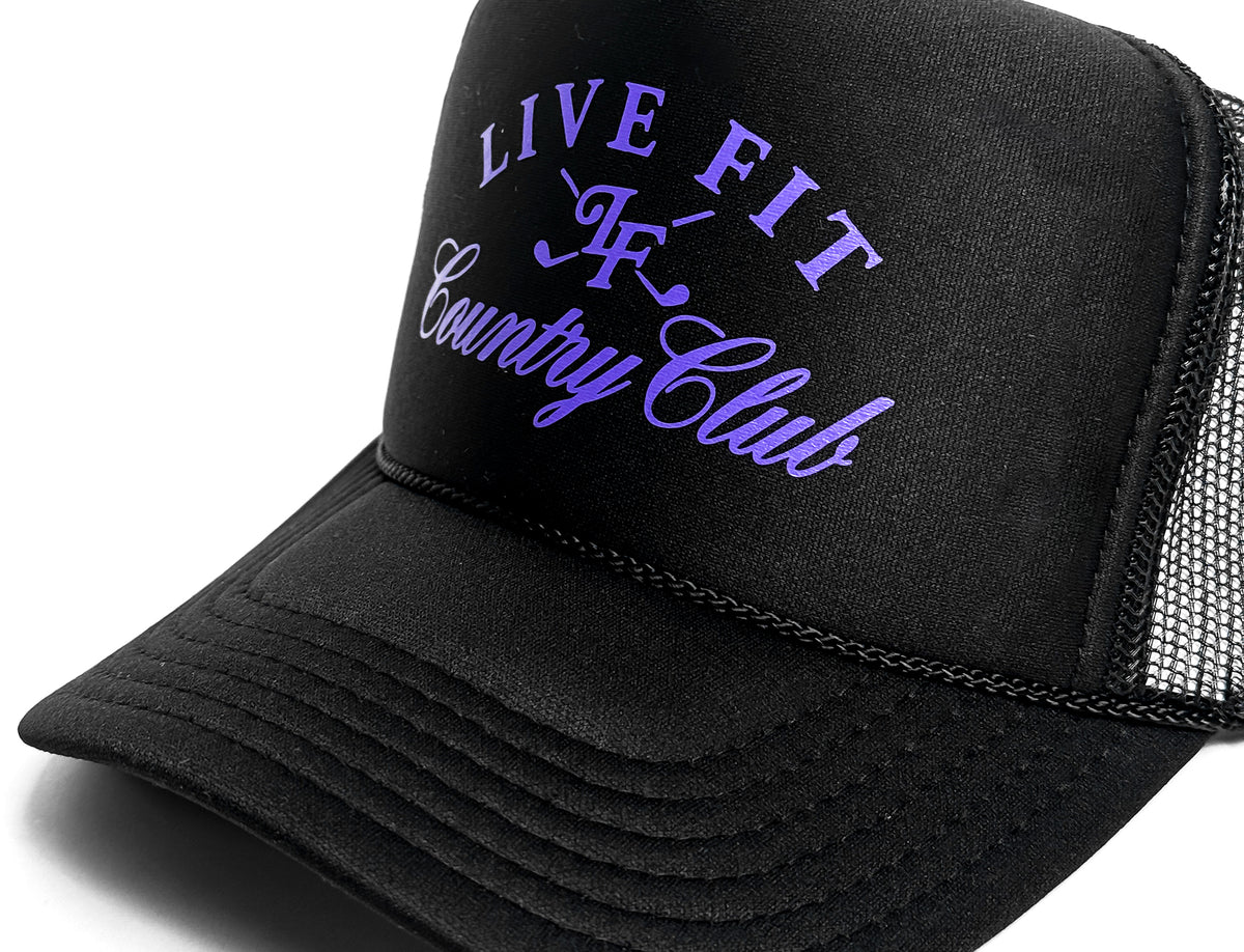 Country Club Foam Trucker - Black / Purple