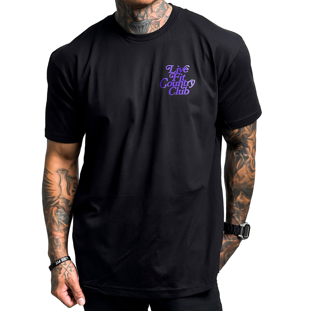 Country Club Tee - Black Purple