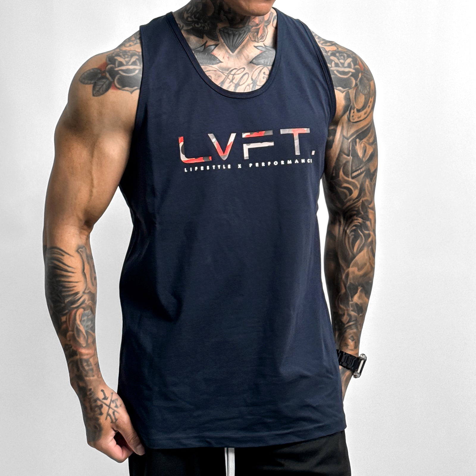 Recon Classic Tank - Navy / Red Camo