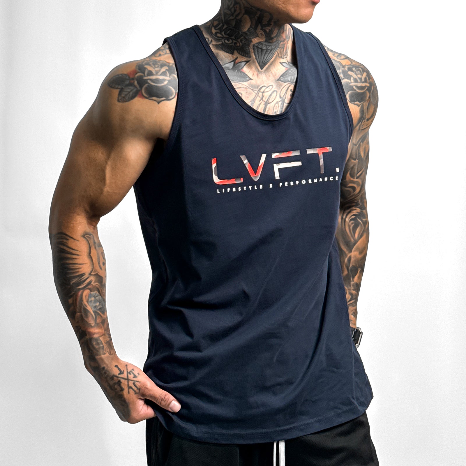 Recon Classic Tank - Navy / Red Camo