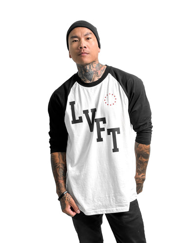 All Star Raglan Tee - White / Black