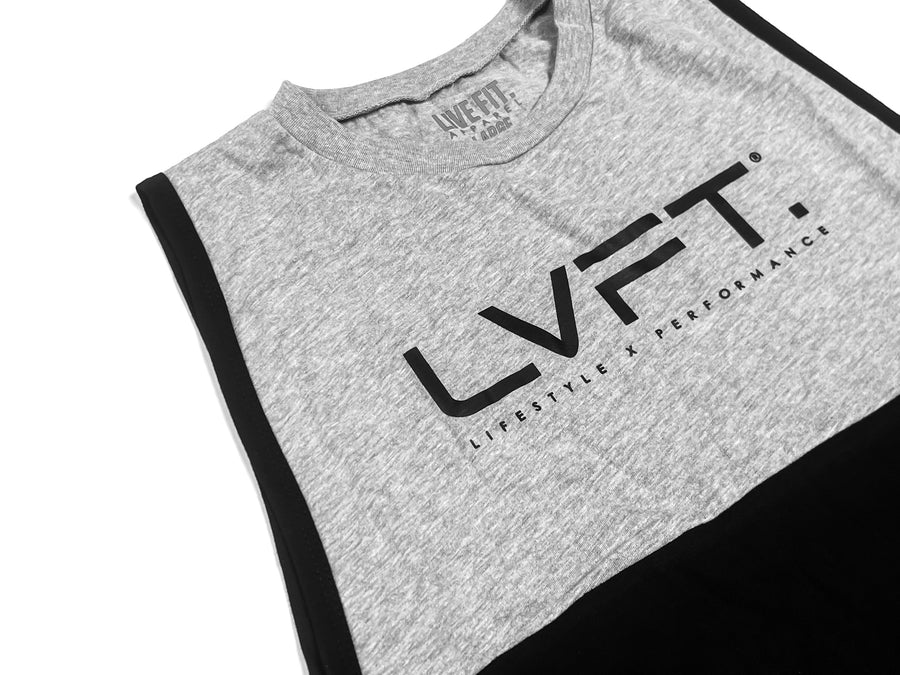 LxP Divided Tank - Black / Heather Grey