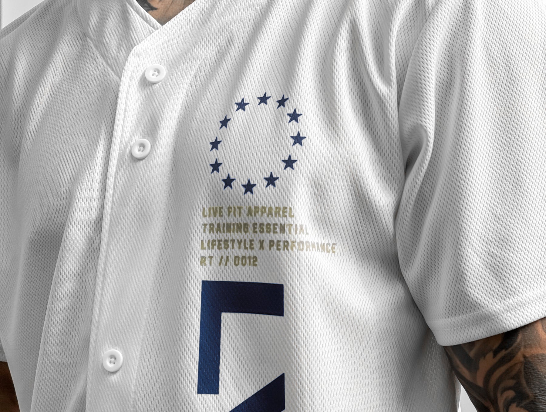 Legacy Baseball Jersey - White - Live Fit. Apparel Legacy Baseball Jersey - White - Live Fit. Apparel