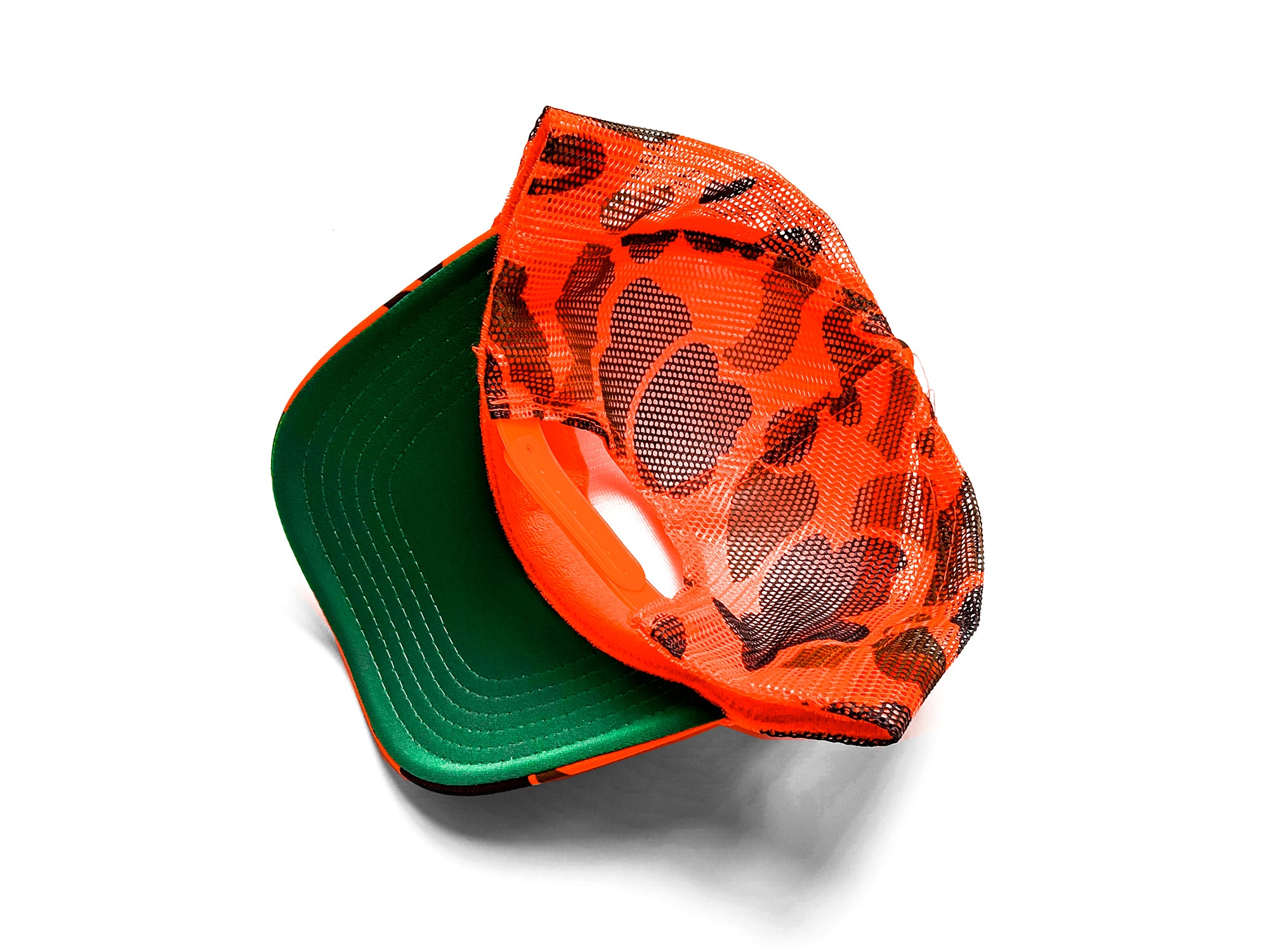 Country Club Foam Trucker Cap - Orange Neon Camo