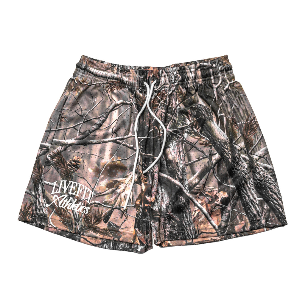 Ignite Deadwood Camo Mesh Shorts - Live Fit. Apparel