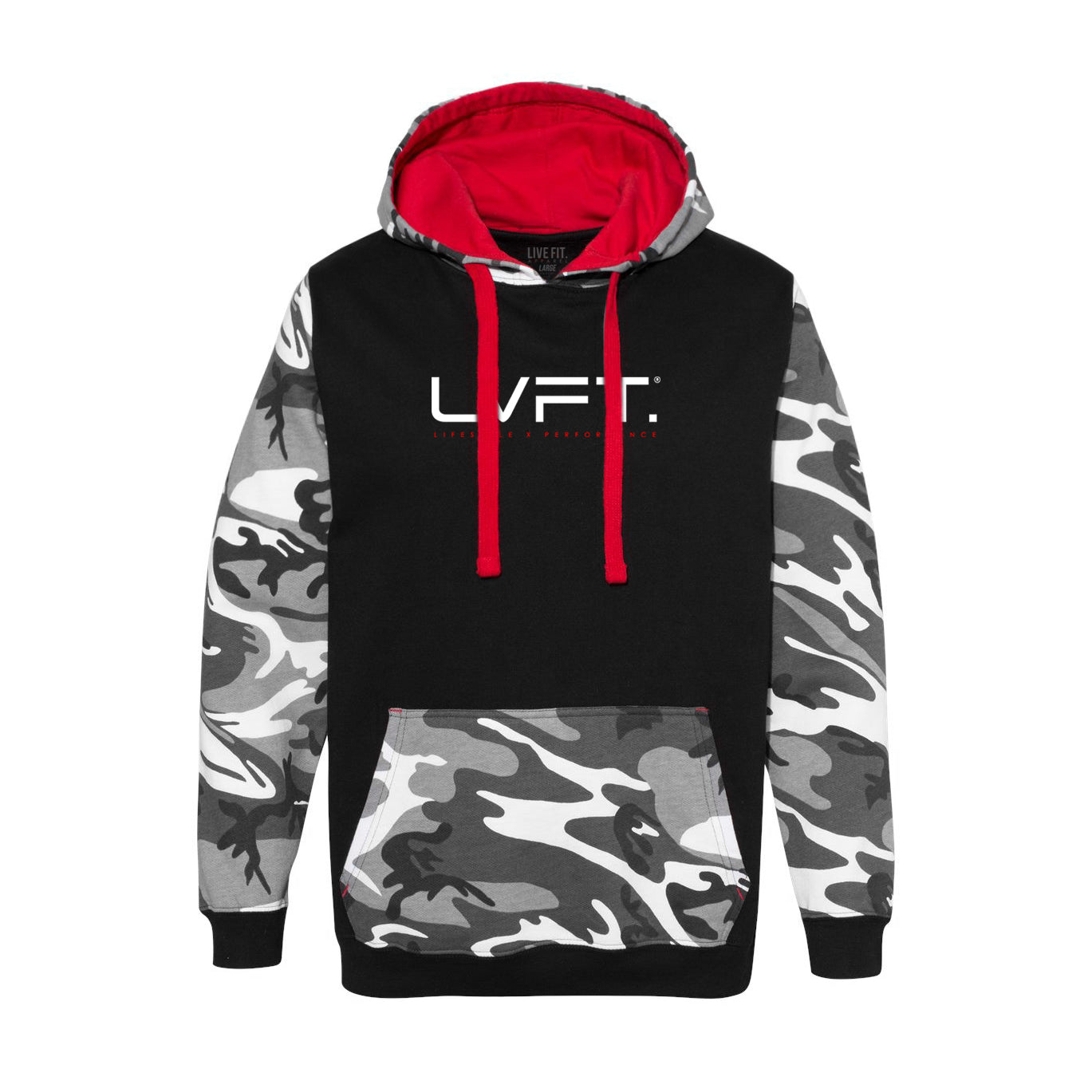 Red and white camo hoodie online