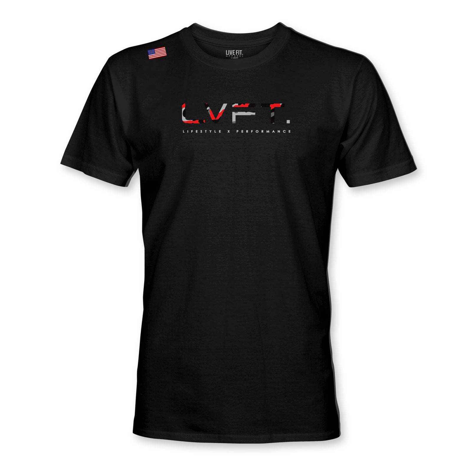 LVFT Recon Tee - Black Red Camo