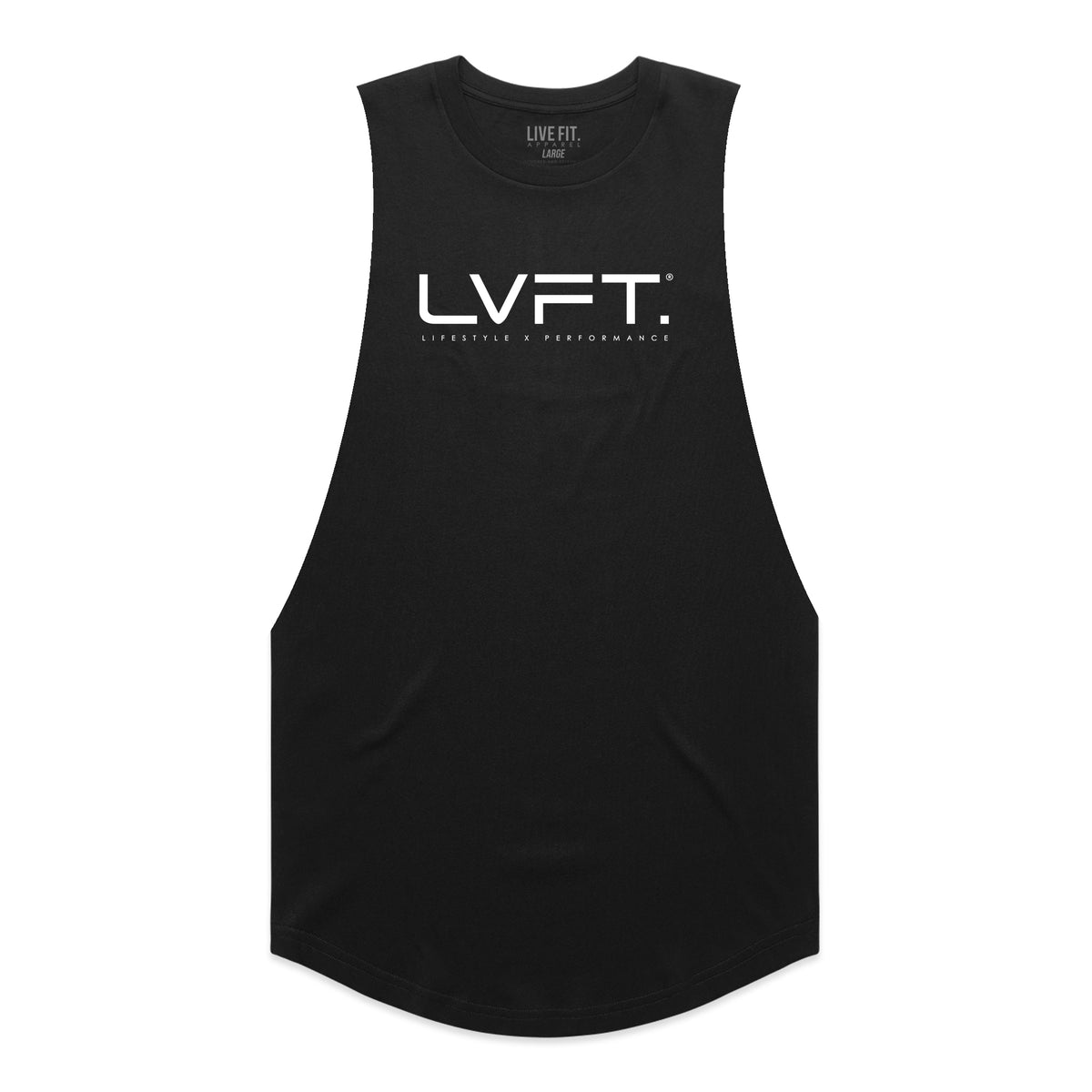 LVFT Raw Cut Off Scallop Tank - Black