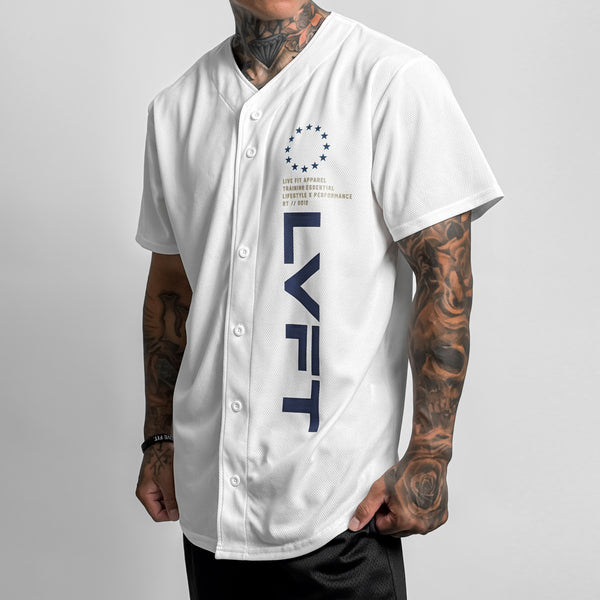 LÝFT Mesh Baseball Shirt - Ivory Team LÝFT