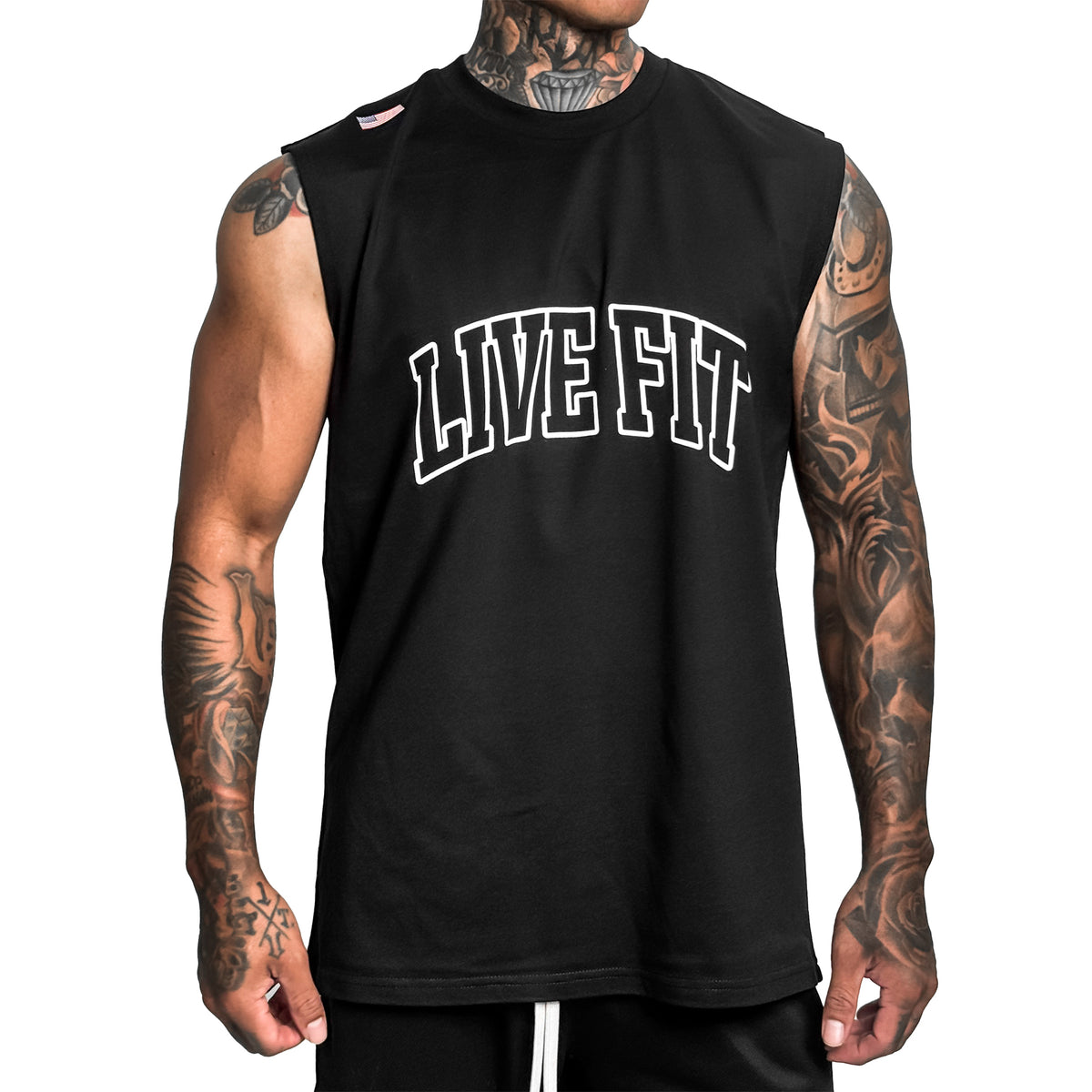 Letterman Heavy Muscle Tank - Black