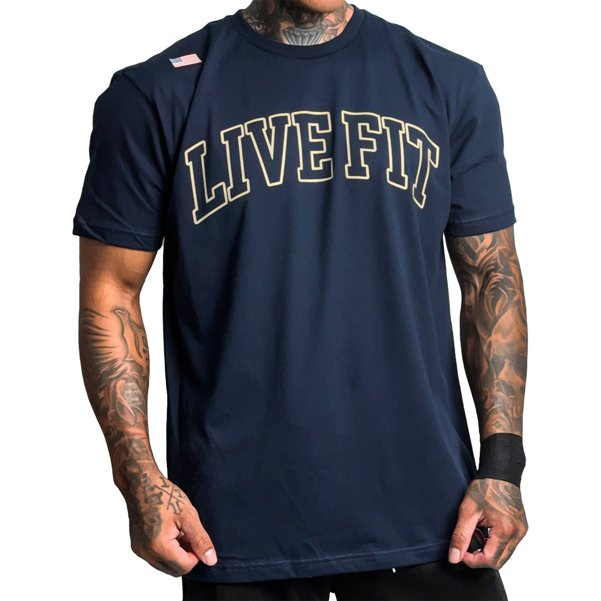 Letterman Tee - Navy