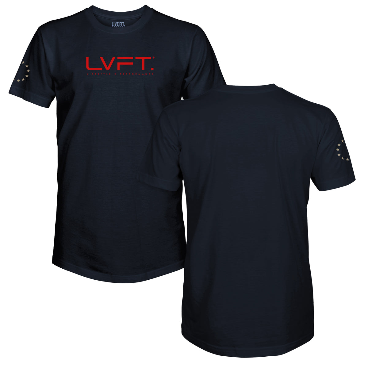 Lifestyle Scallop Tee - Navy / Red