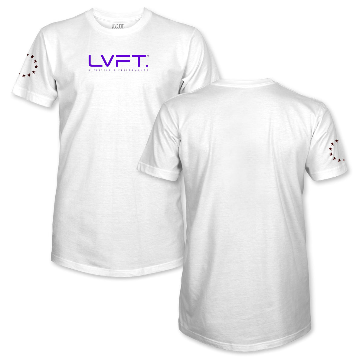 Lifestyle Scallop Tee - White / Purple