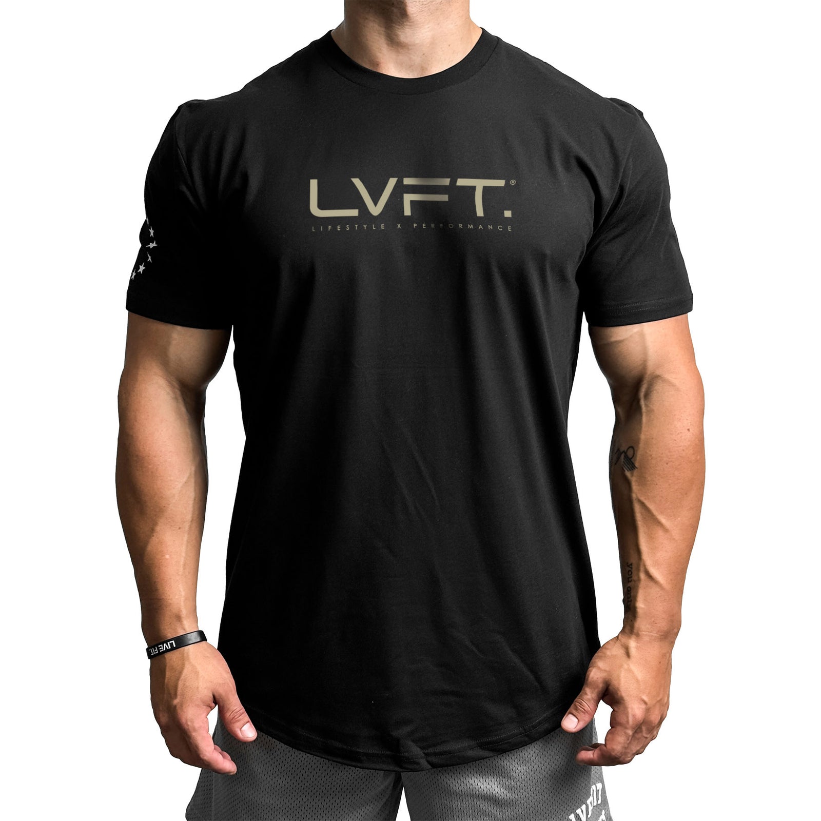 Lifestyle Scallop Tee - Black / Khaki