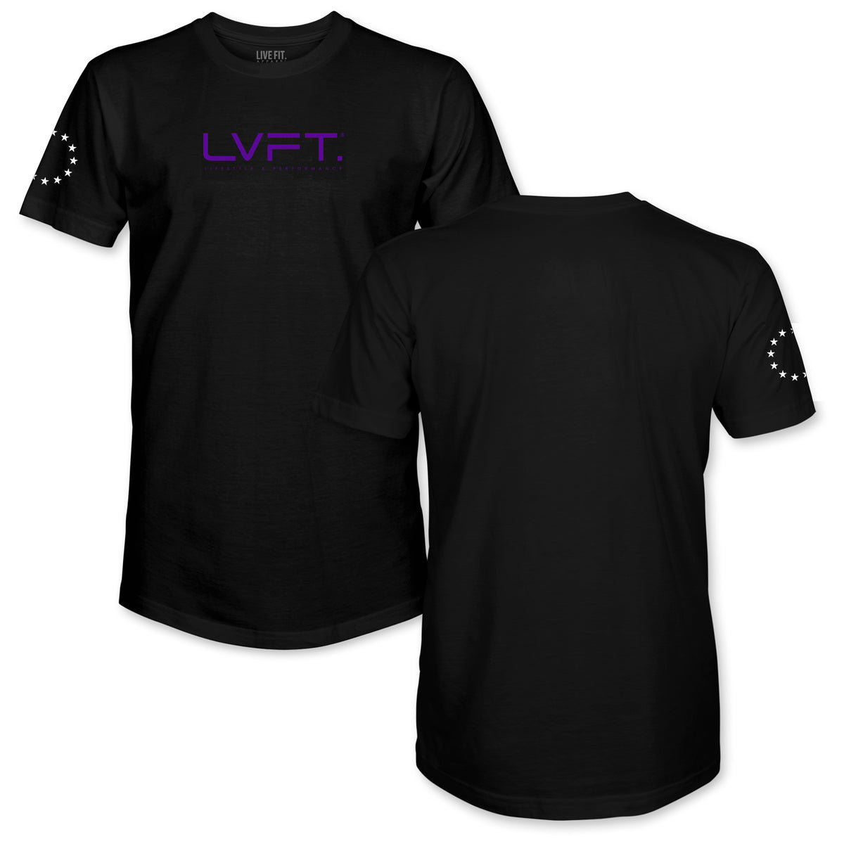 Lifestyle Scallop Tee - Black / Purple