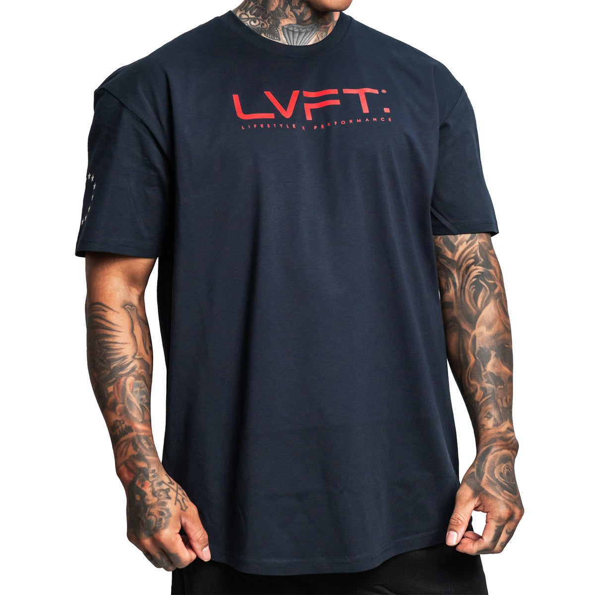 Lifestyle Scallop Tee - Navy / Red
