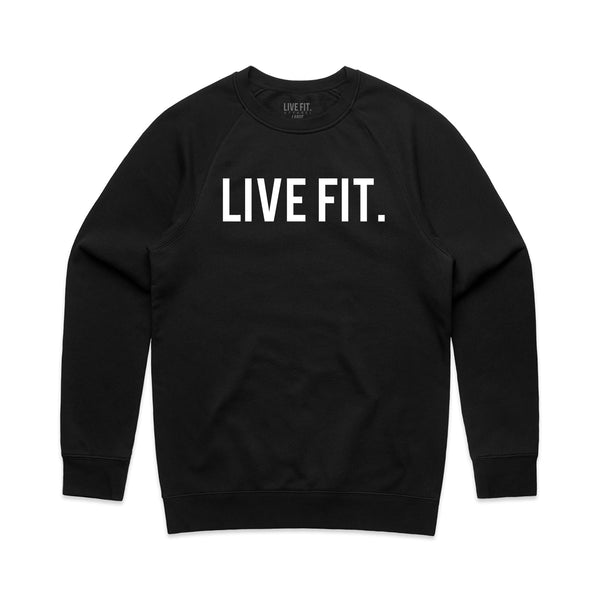 Slate Logo Fleece Crewneck Sweater - Live Fit. Apparel