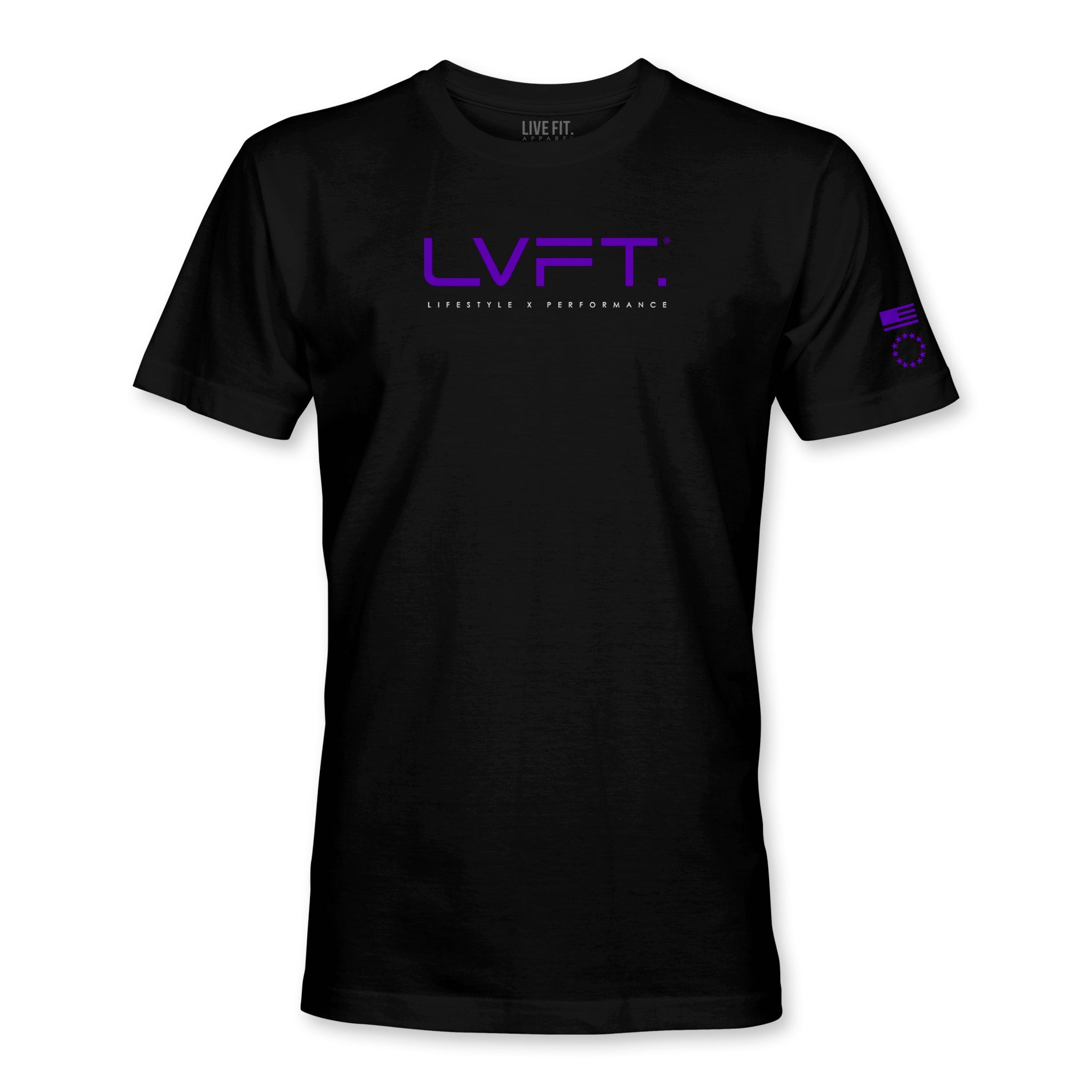 LxP Classic Tee - Black / Purple - Live Fit. Apparel