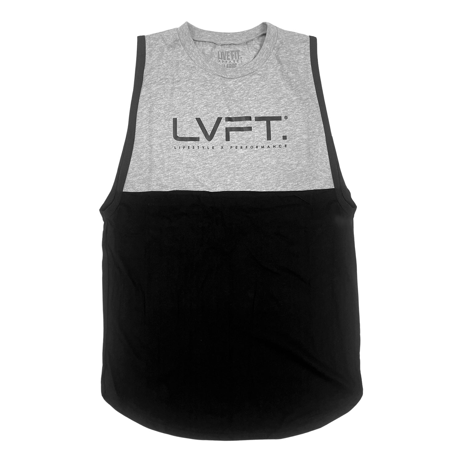 LxP Divided Tank - Black / Heather Grey