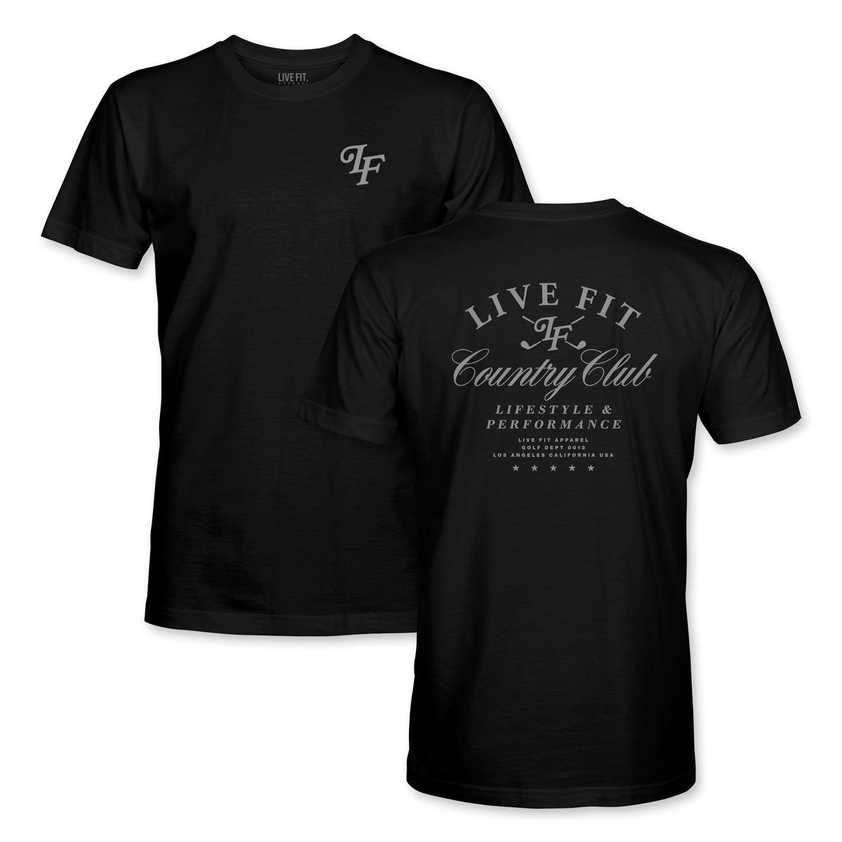 Members Tee - Heather Black / Grey