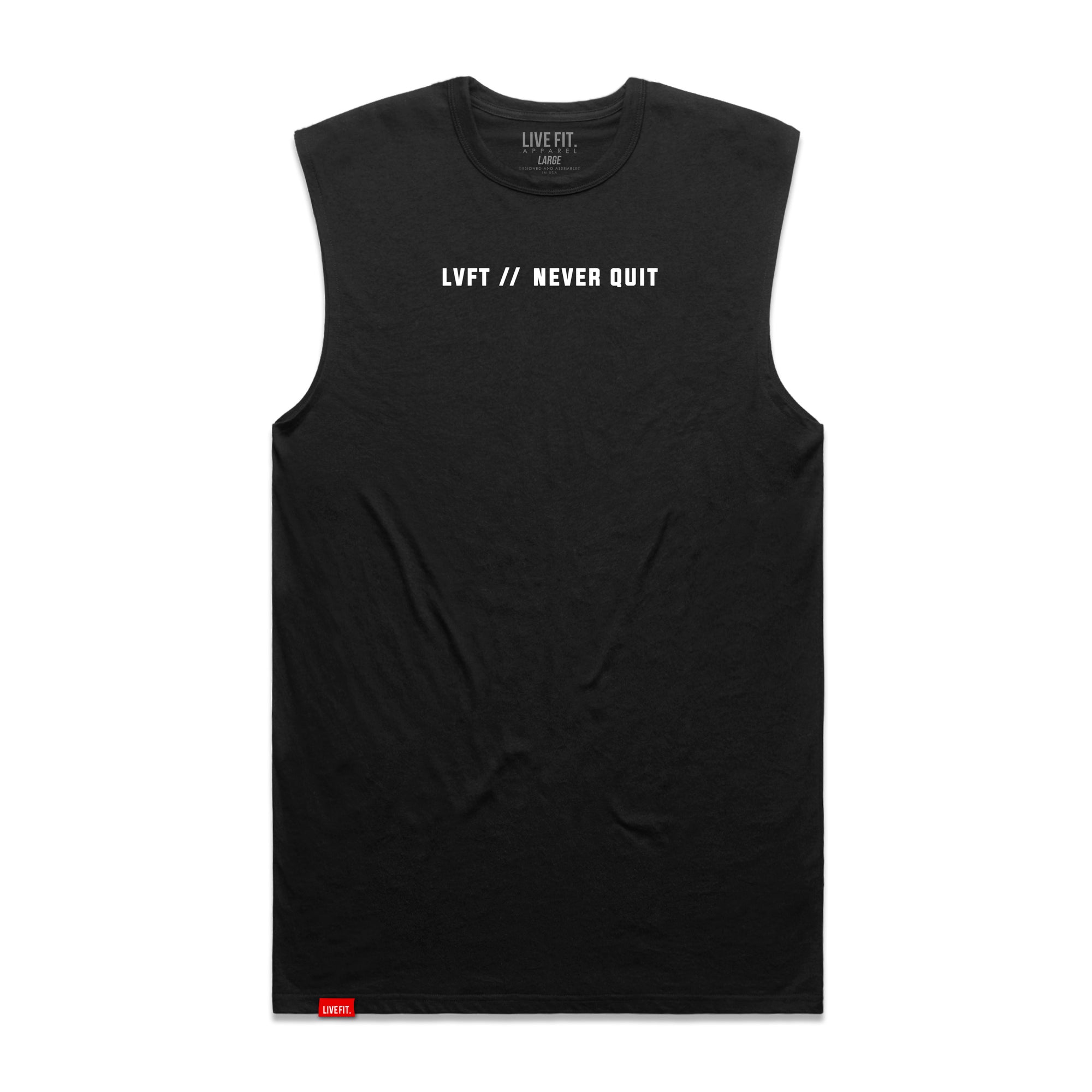 Never Quit Active Muscle Tank - Black