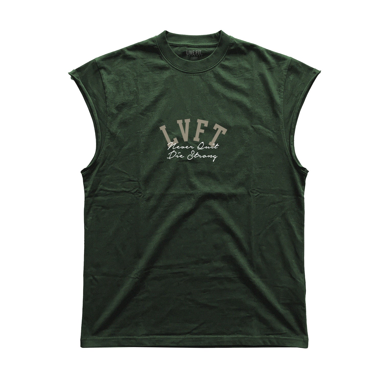 Die Strong Half Sleeve Muscle Tee - Moss