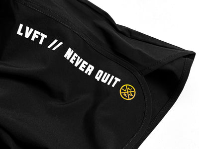 Never Quit Hybrid Active Shorts - Black / Yellow