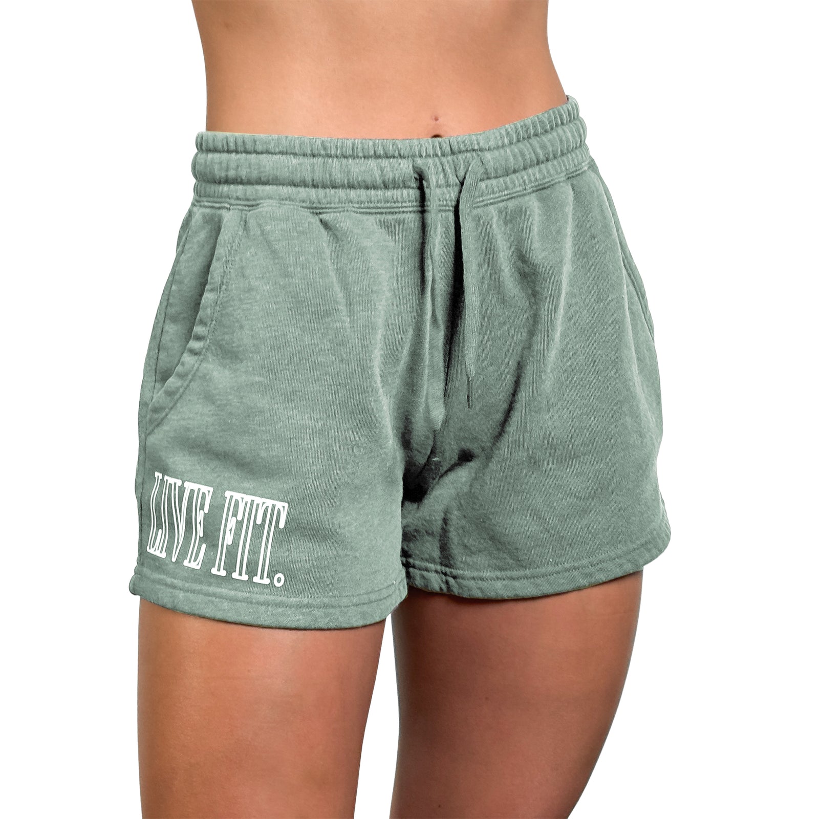 Offset Sweat Shorts - Sage