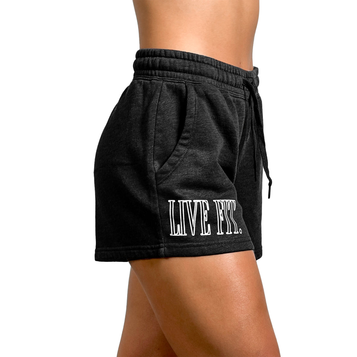 Offset Sweat Shorts - Black