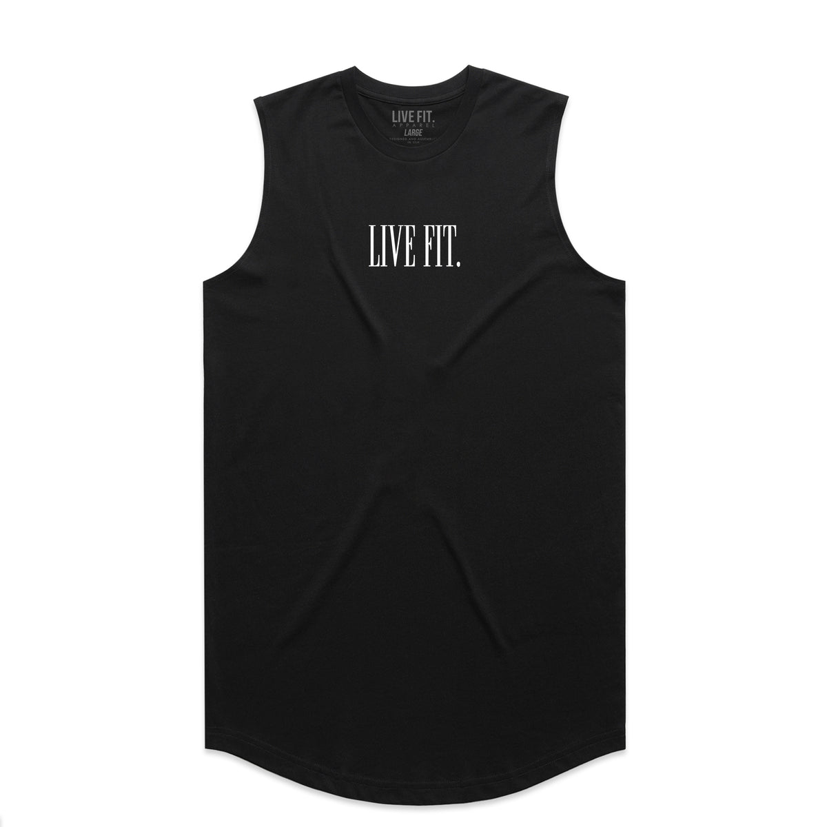 Offset Muscle Tank - Black