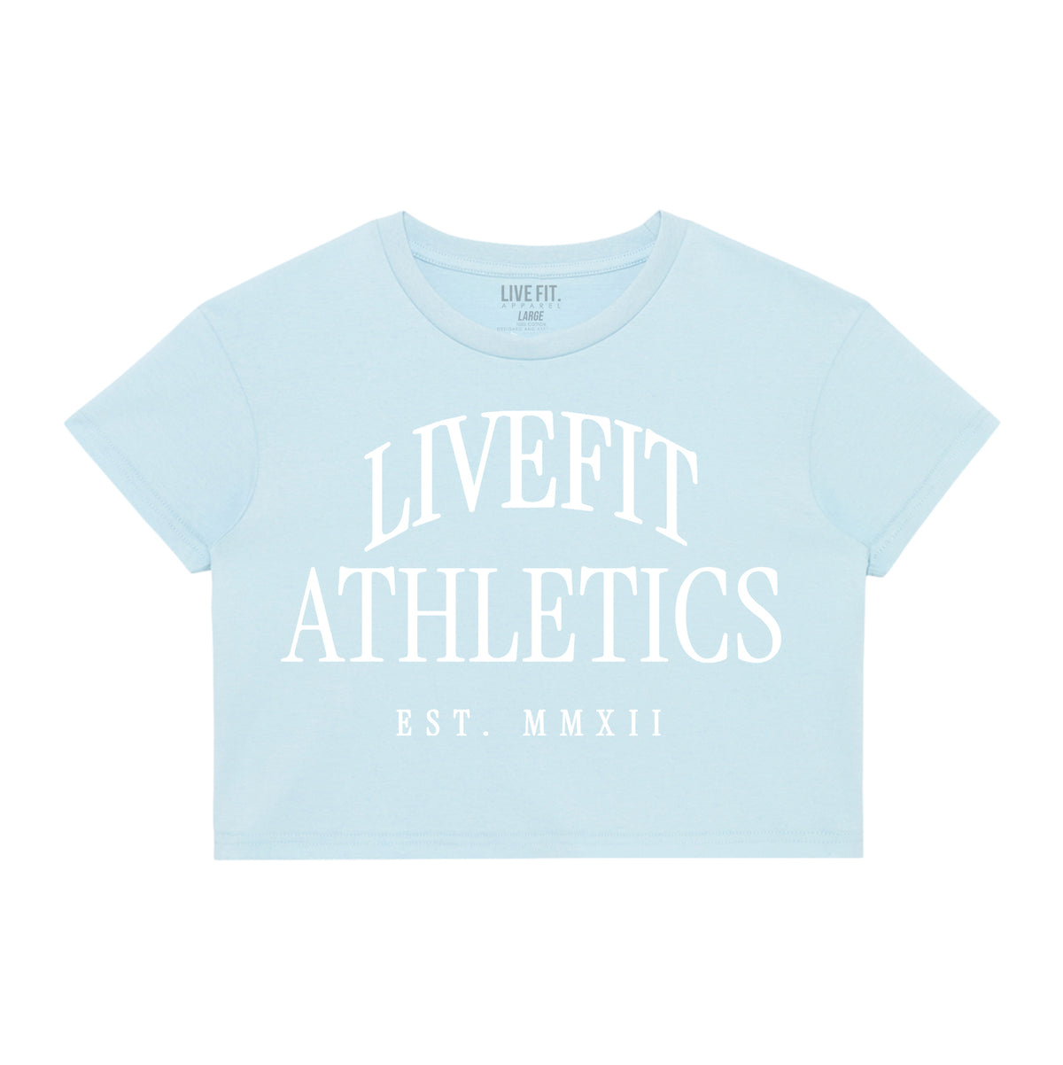 Oxford Crop Tee - Baby Blue