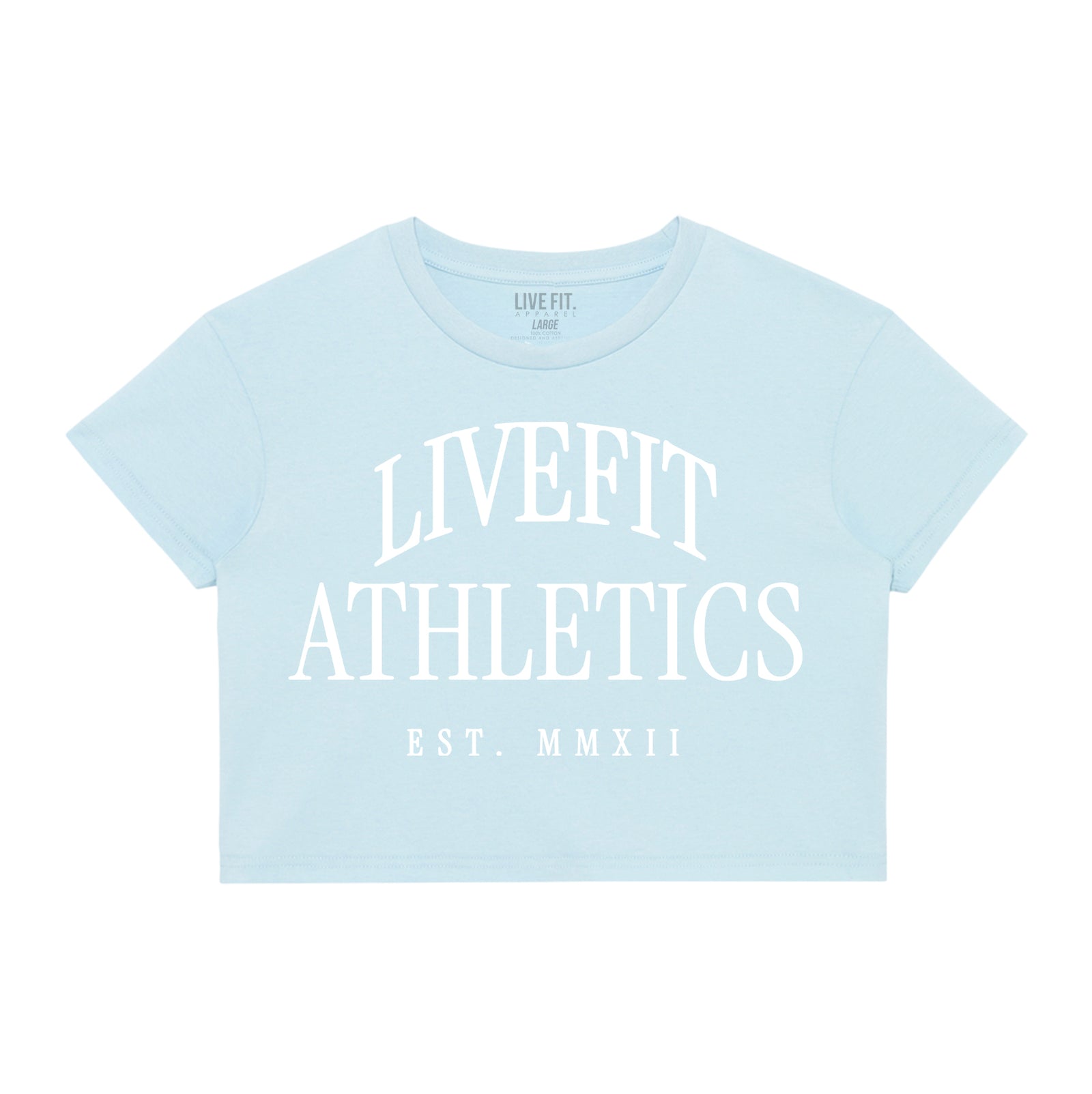 Oxford Crop Tee - Baby Blue