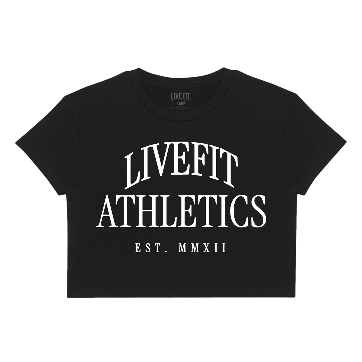 Oxford Crop Tee - Black