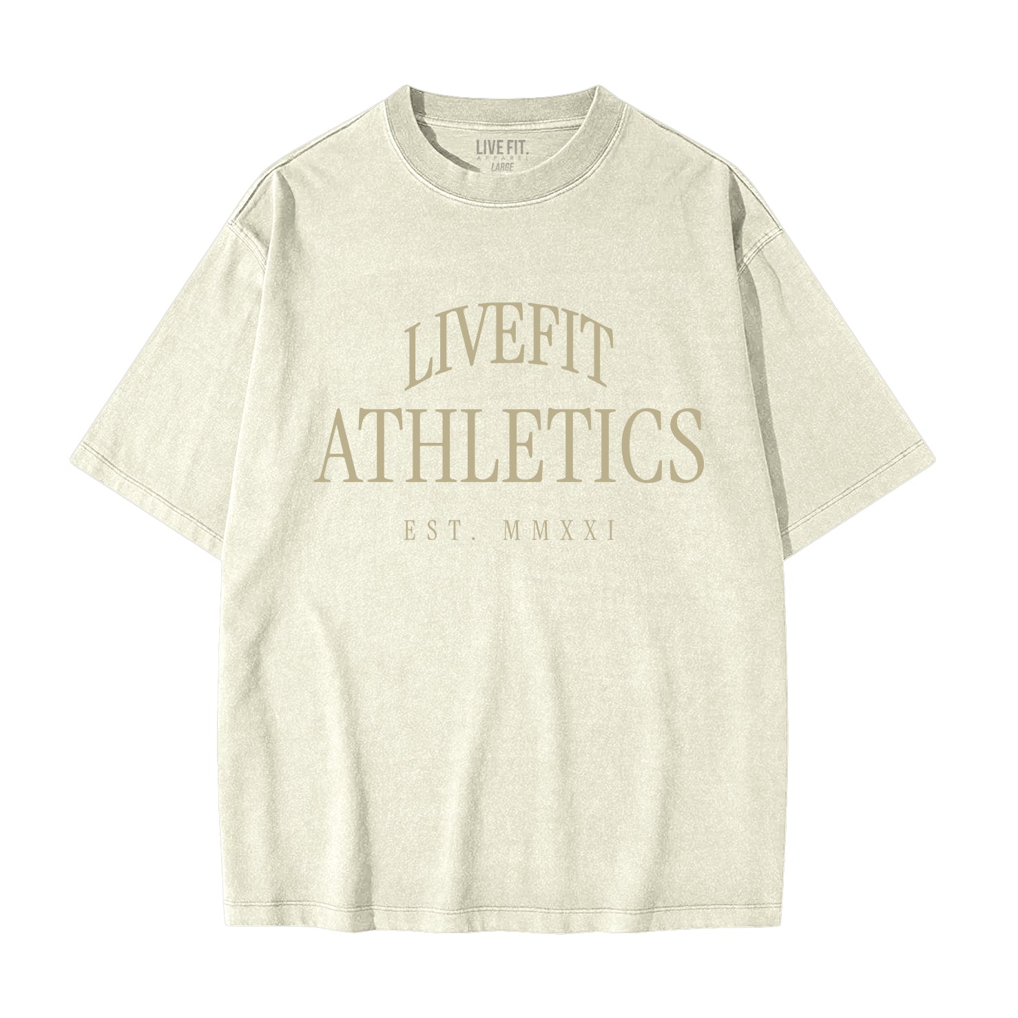 Oxford Heavy Tee - cream - Live Fit. Apparel