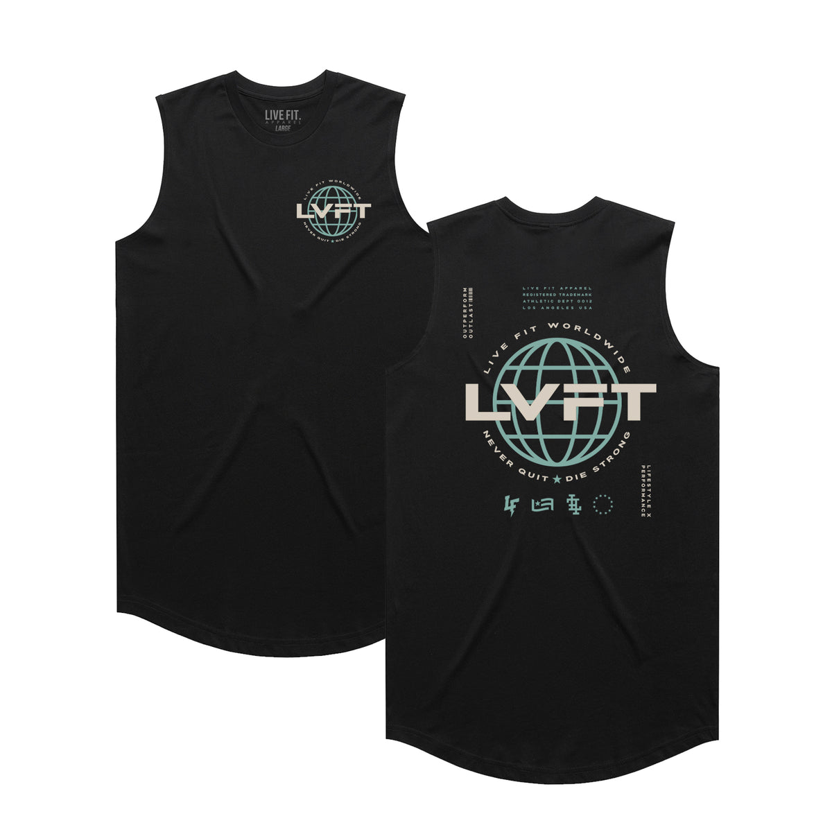 Radar Muscle Tank - Black / Lagoon