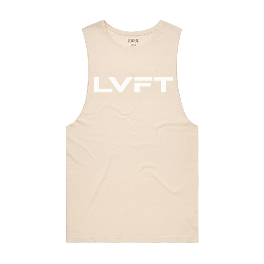 Raw Slate Tank - Ecru / White