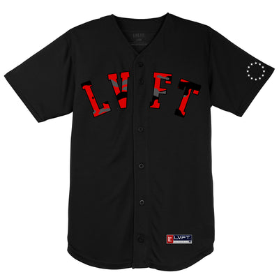 Recon Baseball Jersey - Black / Red Camo
