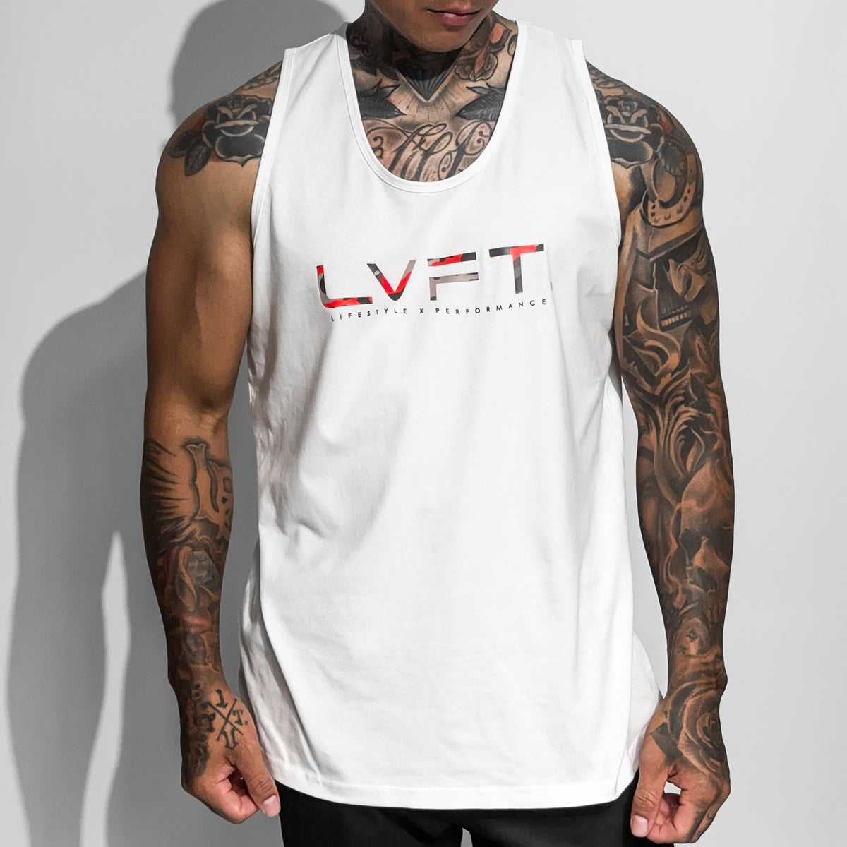 Recon Classic Tank - White / Red Camo