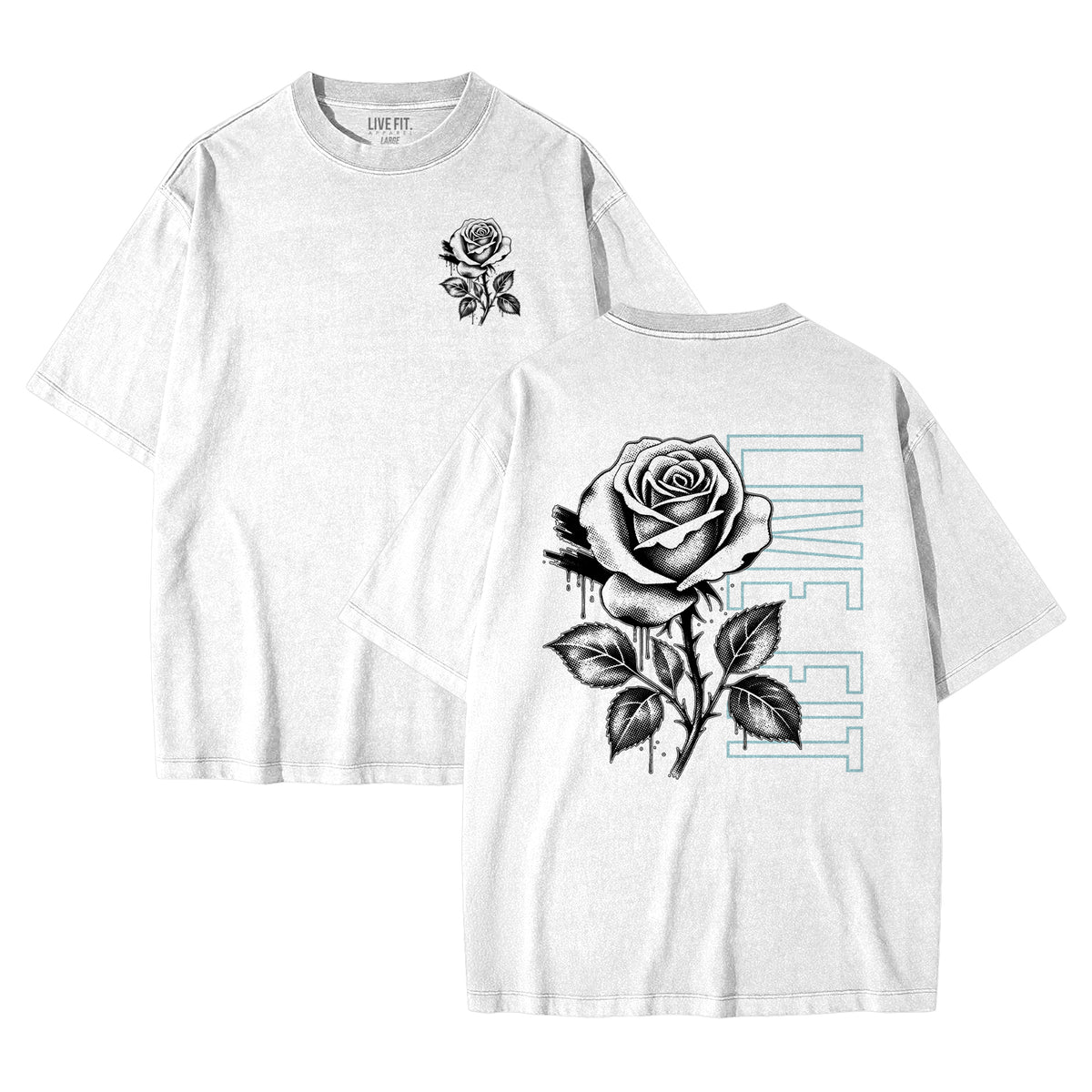 Rose Tee -White