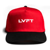 Slate 5 Panel Structured Cap - Red / Black