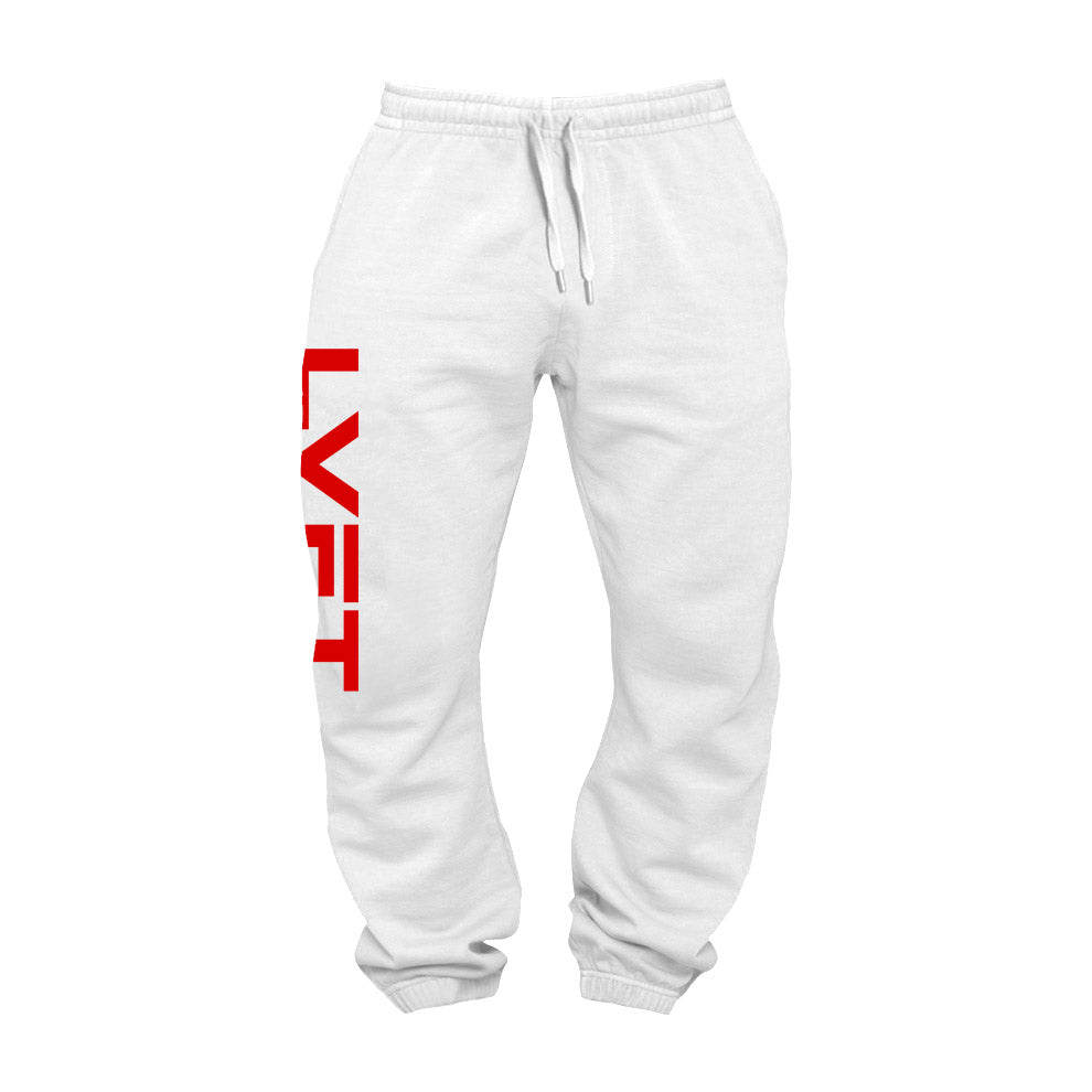 Slate Sweat Pants - White / Red