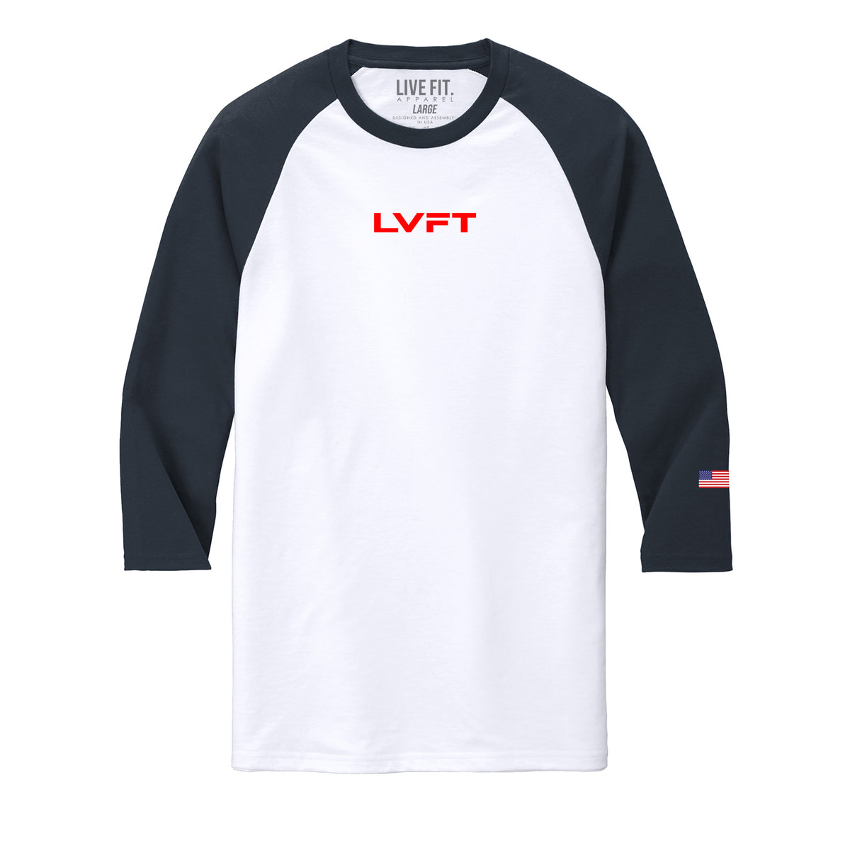 American Raglan - White/Blue