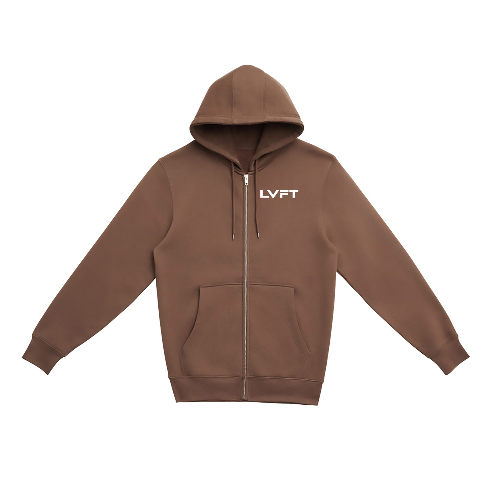 Slate Zip Up Hoodie - Chestnut