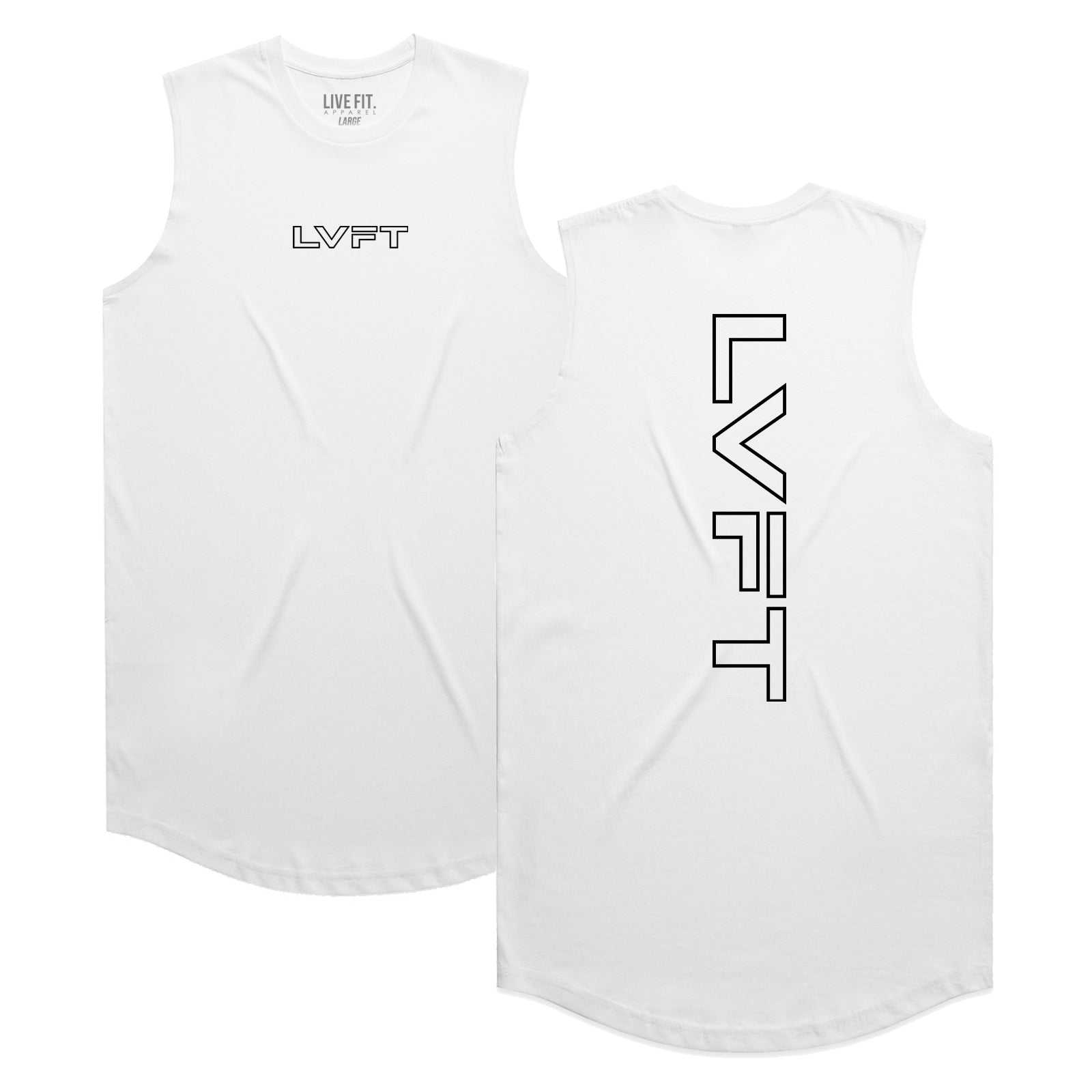 Slate Scallop Tank - White