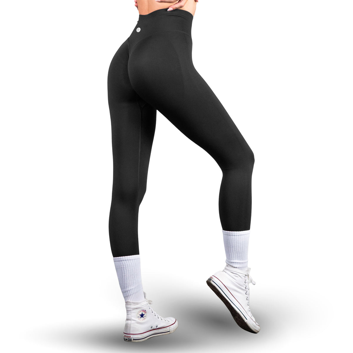 Seamless Scrunch Leggings - Black