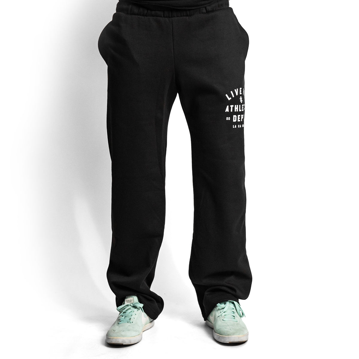 Athletic Department Straight Leg Sweatpants - Black