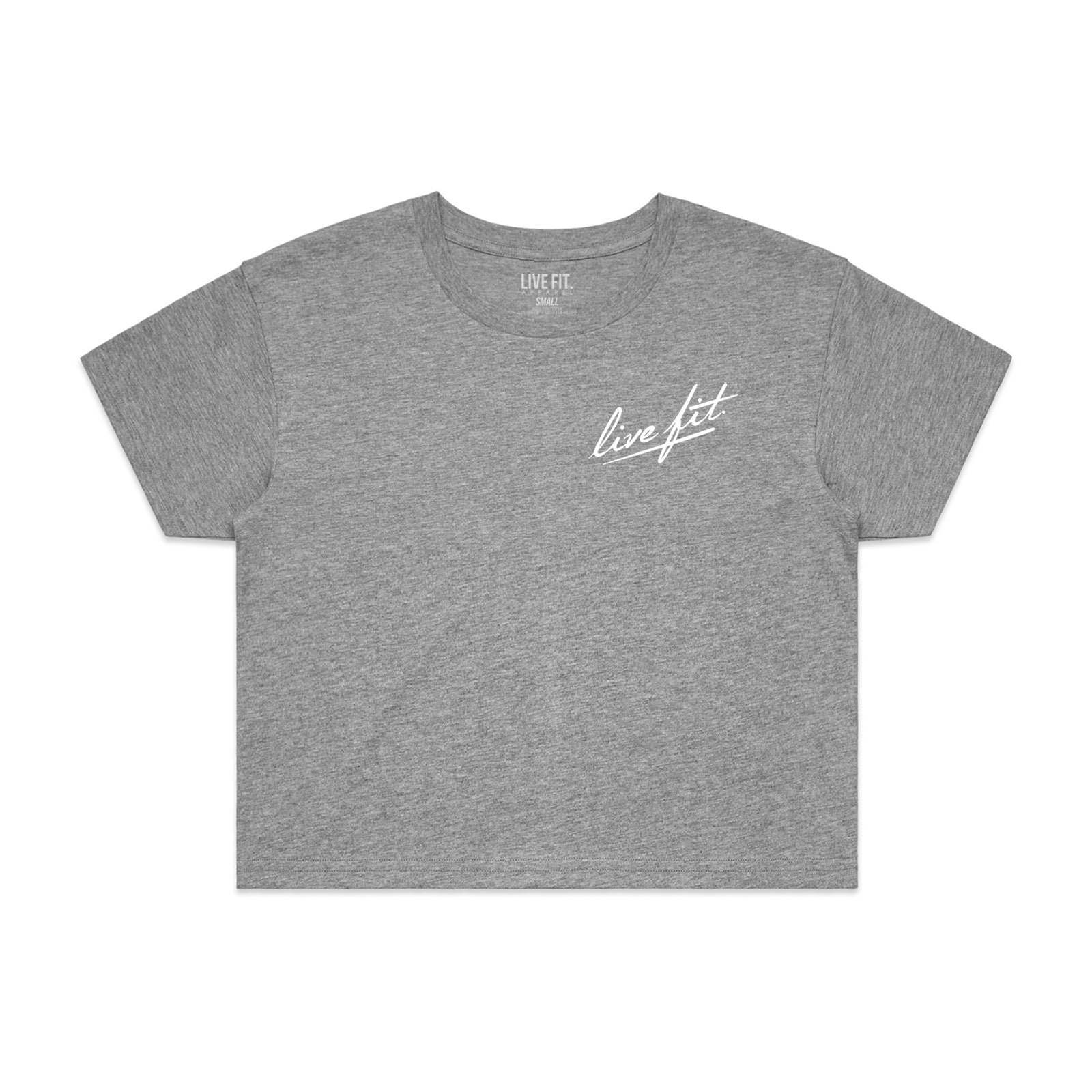 Strike Logo Crop Tee - Heather Grey