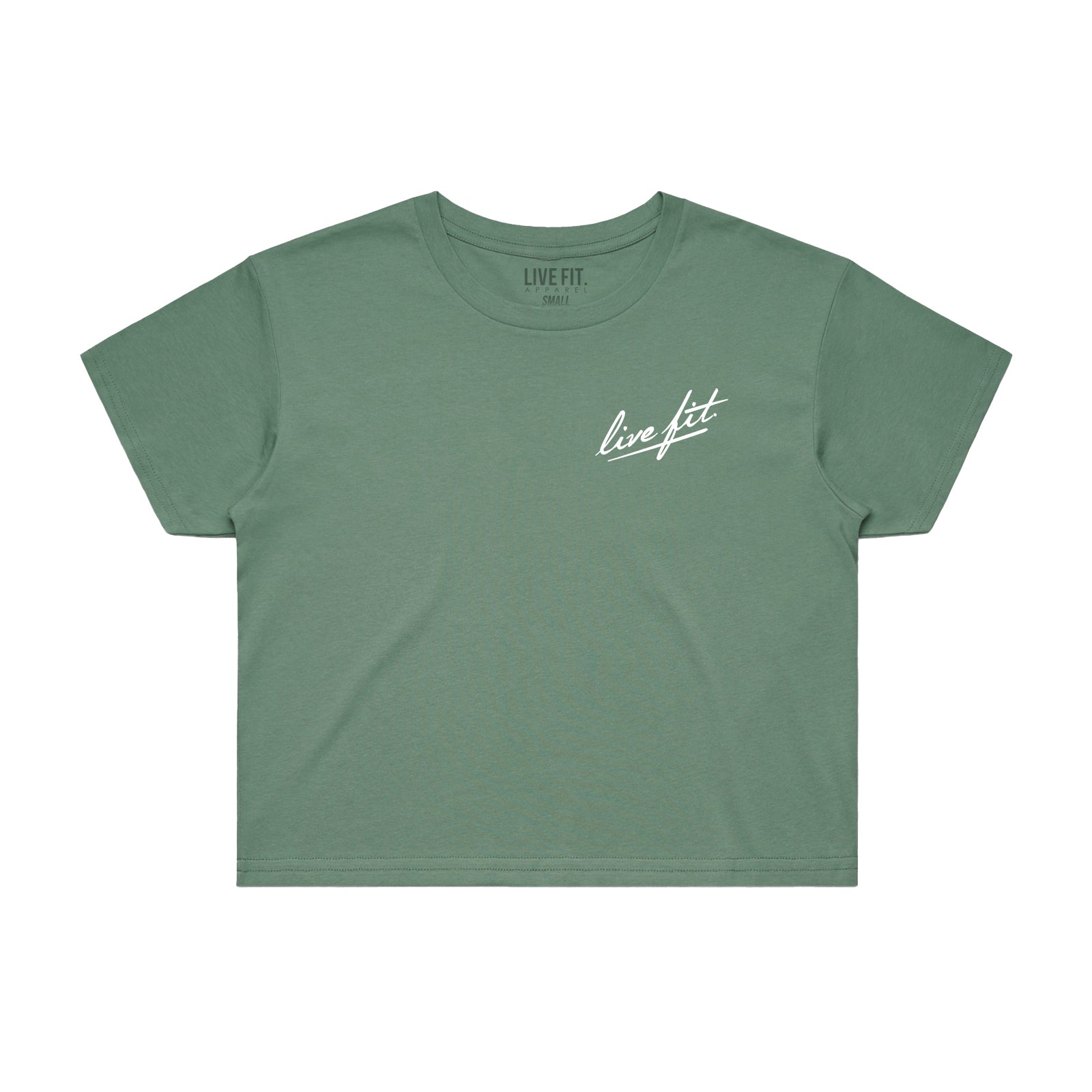 Strike Logo Crop Tee - Sage