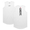 TEAM LIVE FIT USA Scallop Muscle Tank - White